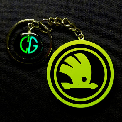 Skoda (1) I Glow In Dark I Car Logo.1