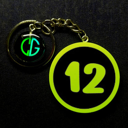 "12" Logo I Glow In Dark I Numbers.1