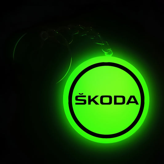 Skoda (2) I Glow In Dark I Car Logo.1