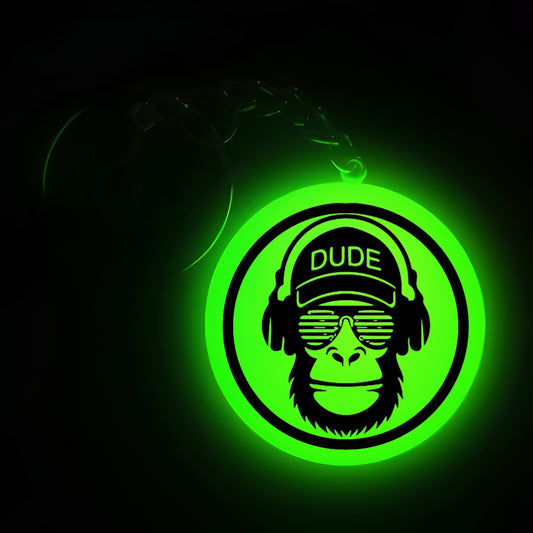 Monkey With Headphone I Glow In Dark I Cartoon.1