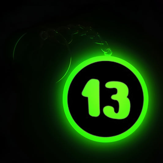 "13" Logo I Glow In Dark I Numbers.1