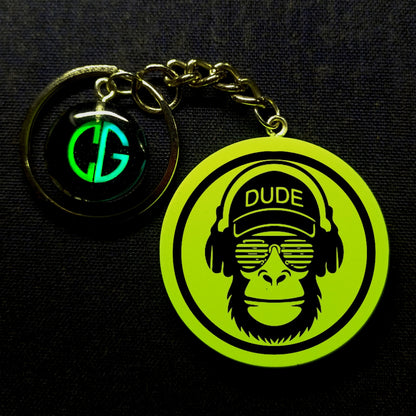Monkey With Headphone I Glow In Dark I Cartoon.1