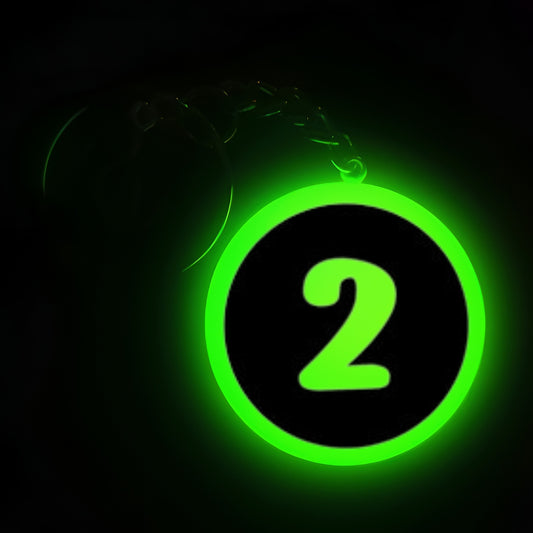 "2" Logo I Glow In Dark I Numbers.1