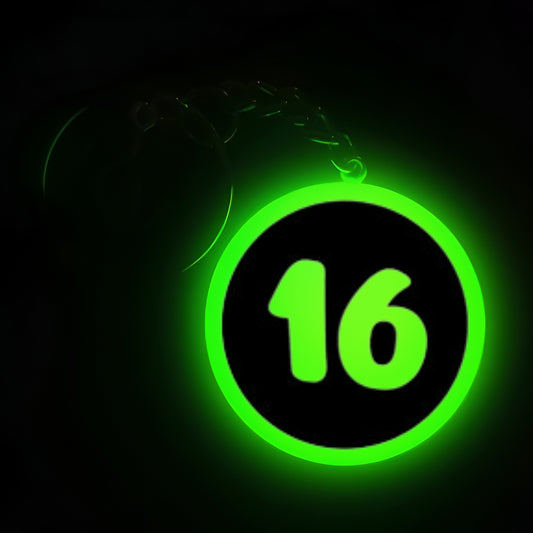 "16" Logo I Glow In Dark I Numbers.1