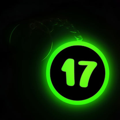 "17" Logo I Glow In Dark I Numbers.1