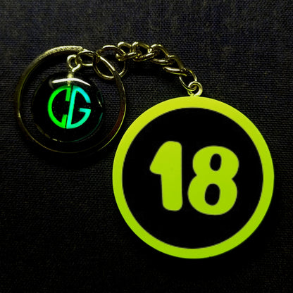 "18" Logo I Glow In Dark I Numbers.1