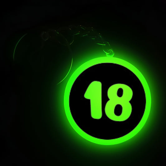 "18" Logo I Glow In Dark I Numbers.1