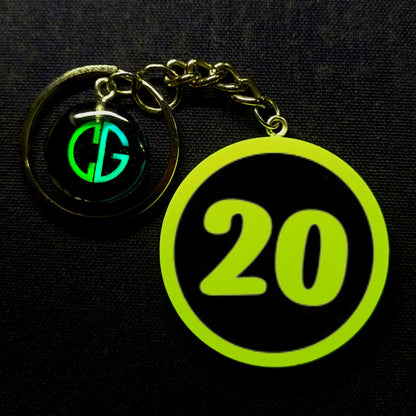 "20" Logo I Glow In Dark I Numbers.1