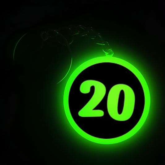 "20" Logo I Glow In Dark I Numbers.1