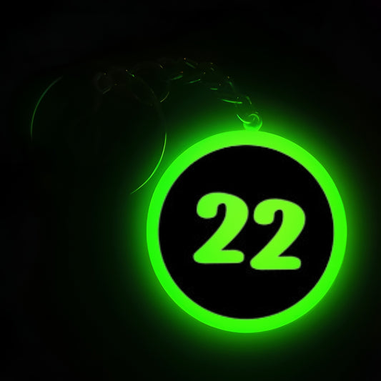 "22" Logo I Glow In Dark I Numbers.1