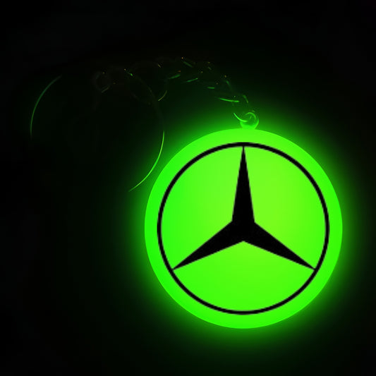 Glowing Mercedes I Glow In Dark I Car Logo.1