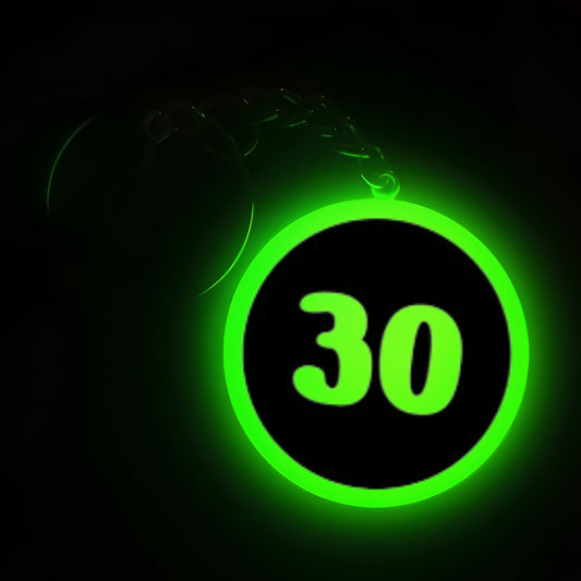 "30" Logo I Glow In Dark I Numbers.1