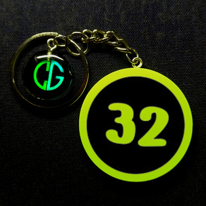 "32" Logo I Glow In Dark I Numbers.1