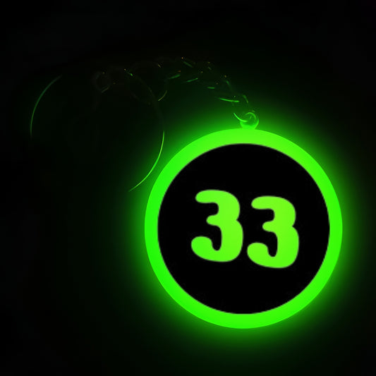 "33" Logo I Glow In Dark I Numbers.1