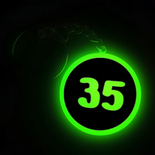 "35" Logo I Glow In Dark I Numbers.1
