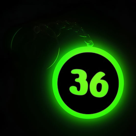 "36" Logo I Glow In Dark I Numbers.2